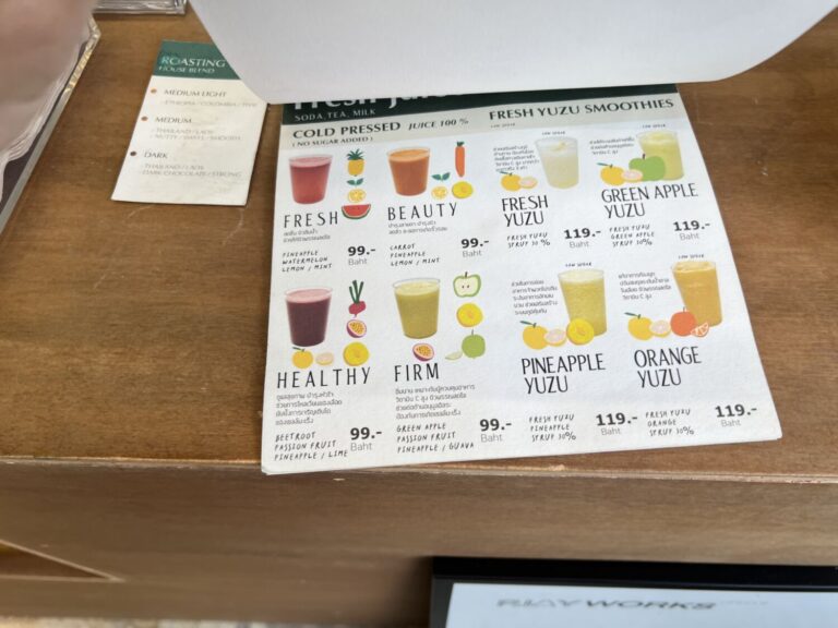 Play works - Shop & Cafe menu