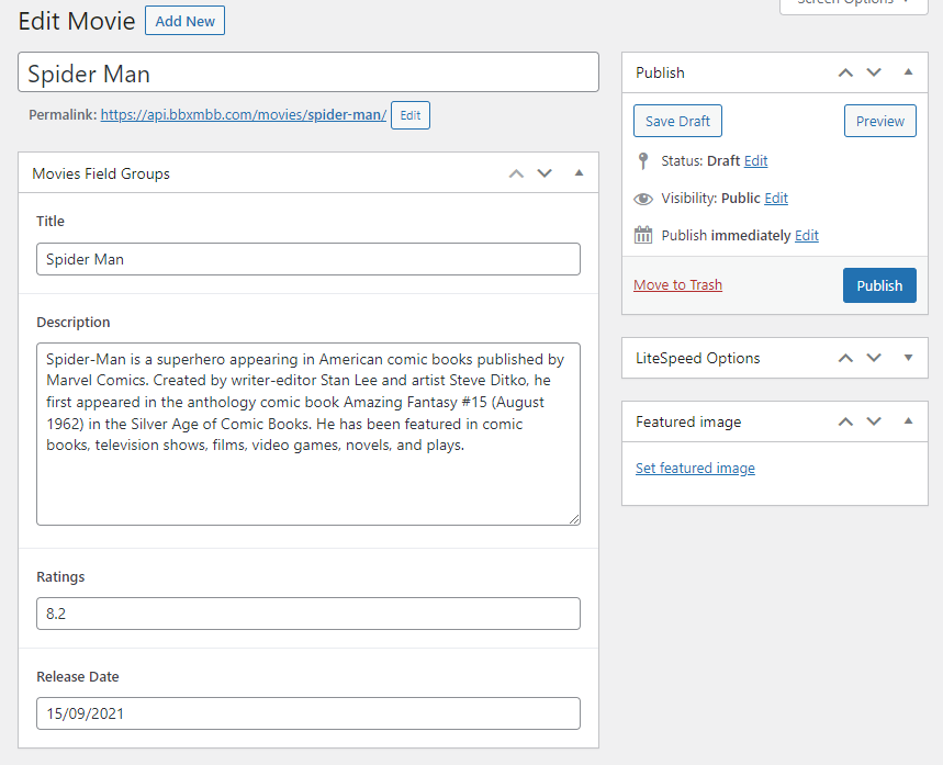 Add New Data to New Post Type