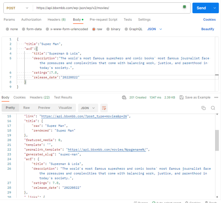Add new data to new post type with post Method