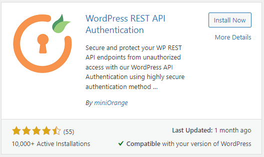 Wordpress REST API Authentication Plugin