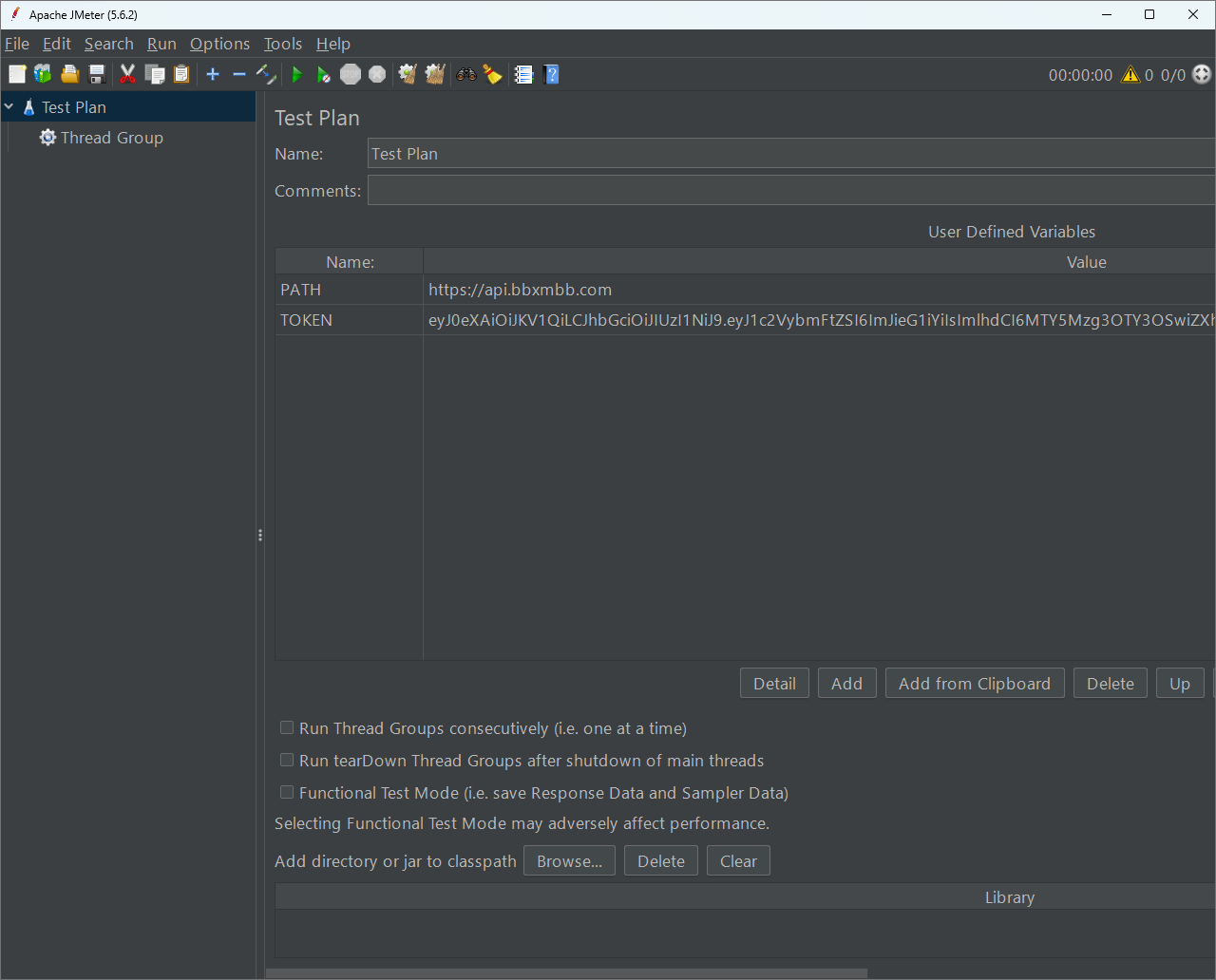 Constant variables setting in JMeter