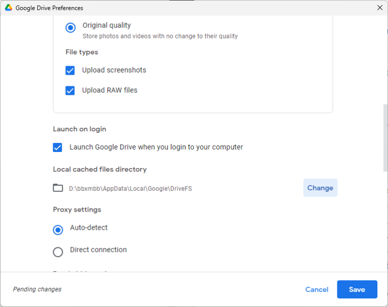 Move Google Drive File Stream to D Drive