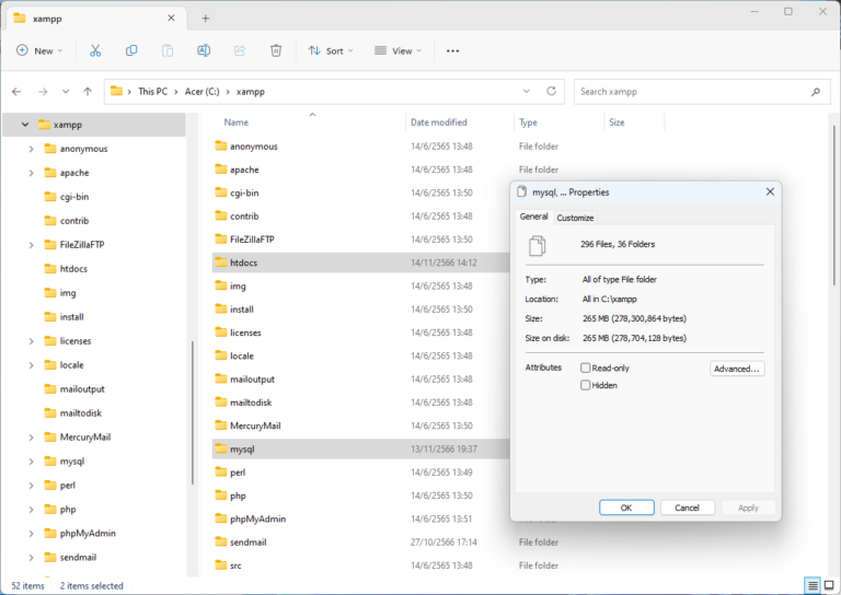 After move all htdocs and mysql to D Drive